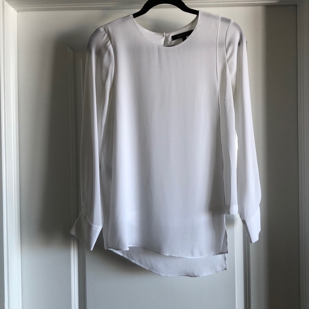 BCBGMaxAzria, asymmetrical hem blouse